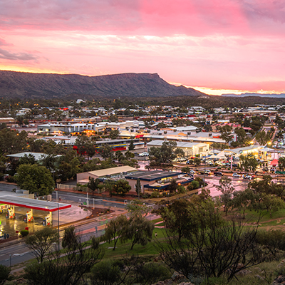 Alice Springs town panorama